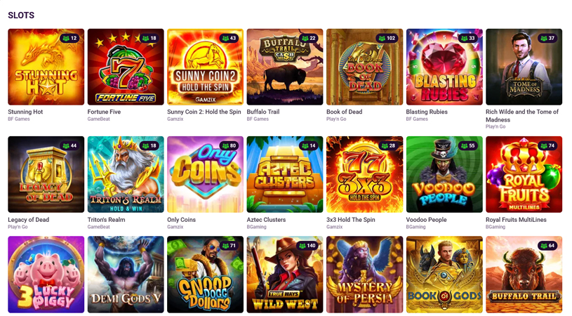 Juegos en MiCasino Bolivia